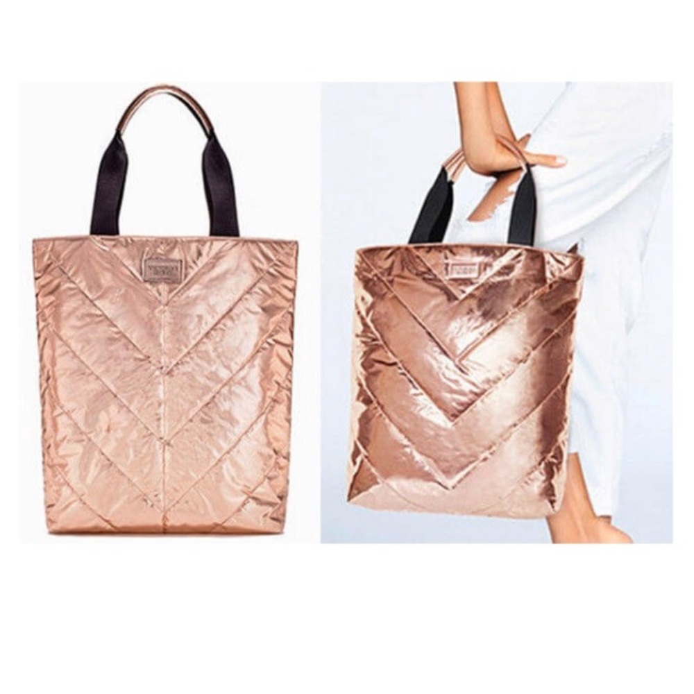 Victoria’s Secret Rose Gold Metallic Tote